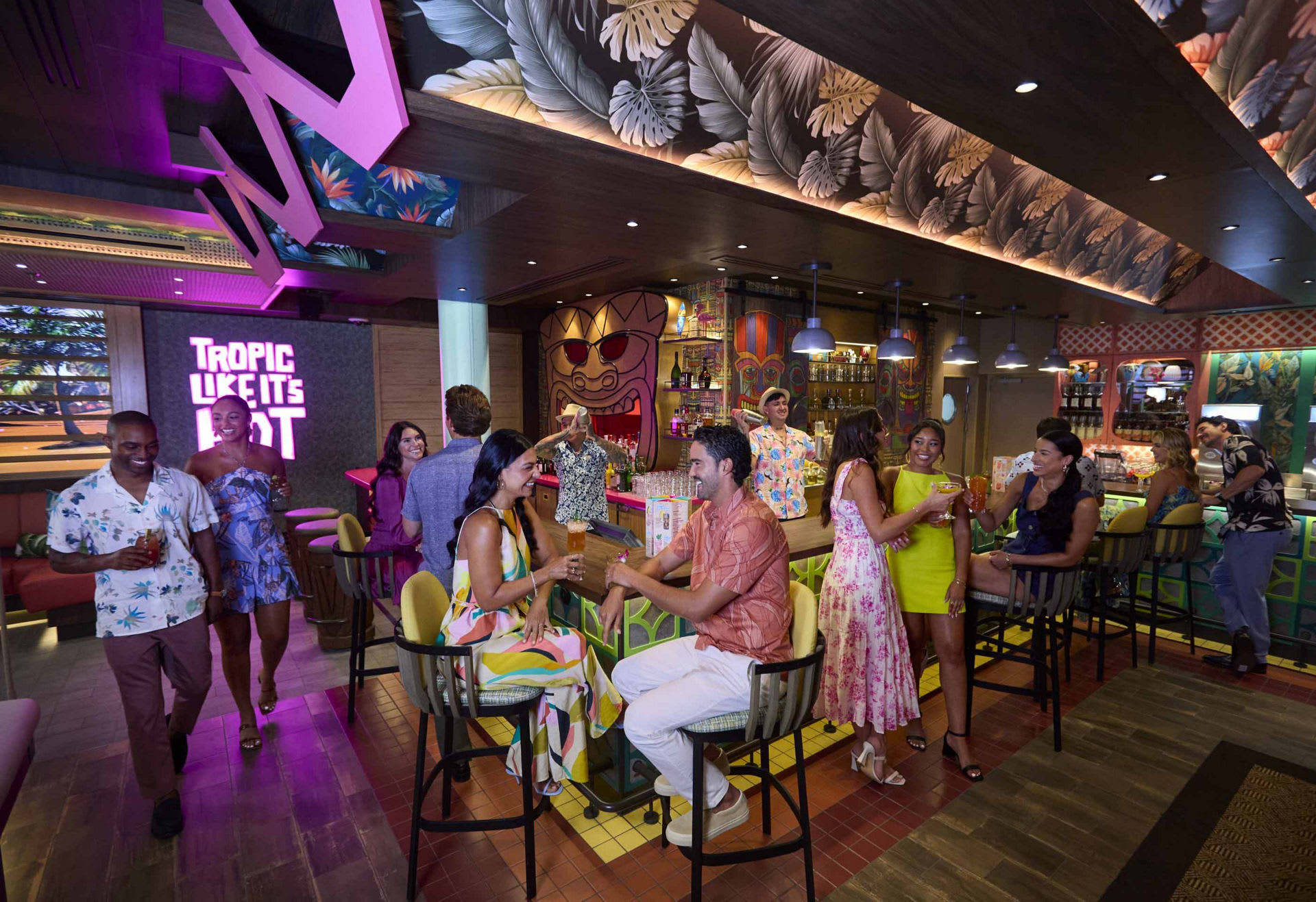 Utopia Of The Seas Pesky Parrot Tiki Bar Royal Promenade on Utopia of the Seas