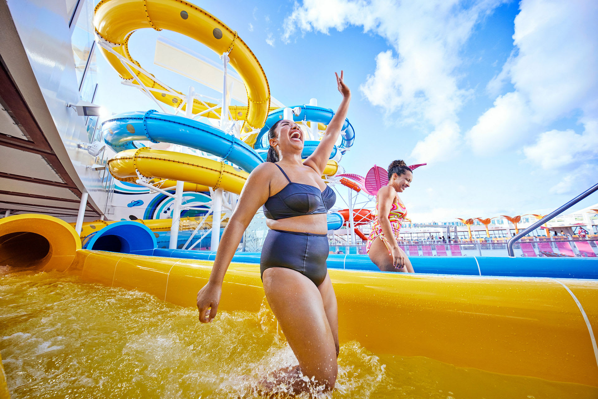 Utopia Of The Seas Water Slides Pool Deck Pool Deck & Perfect Storm on Utopia of the Seas