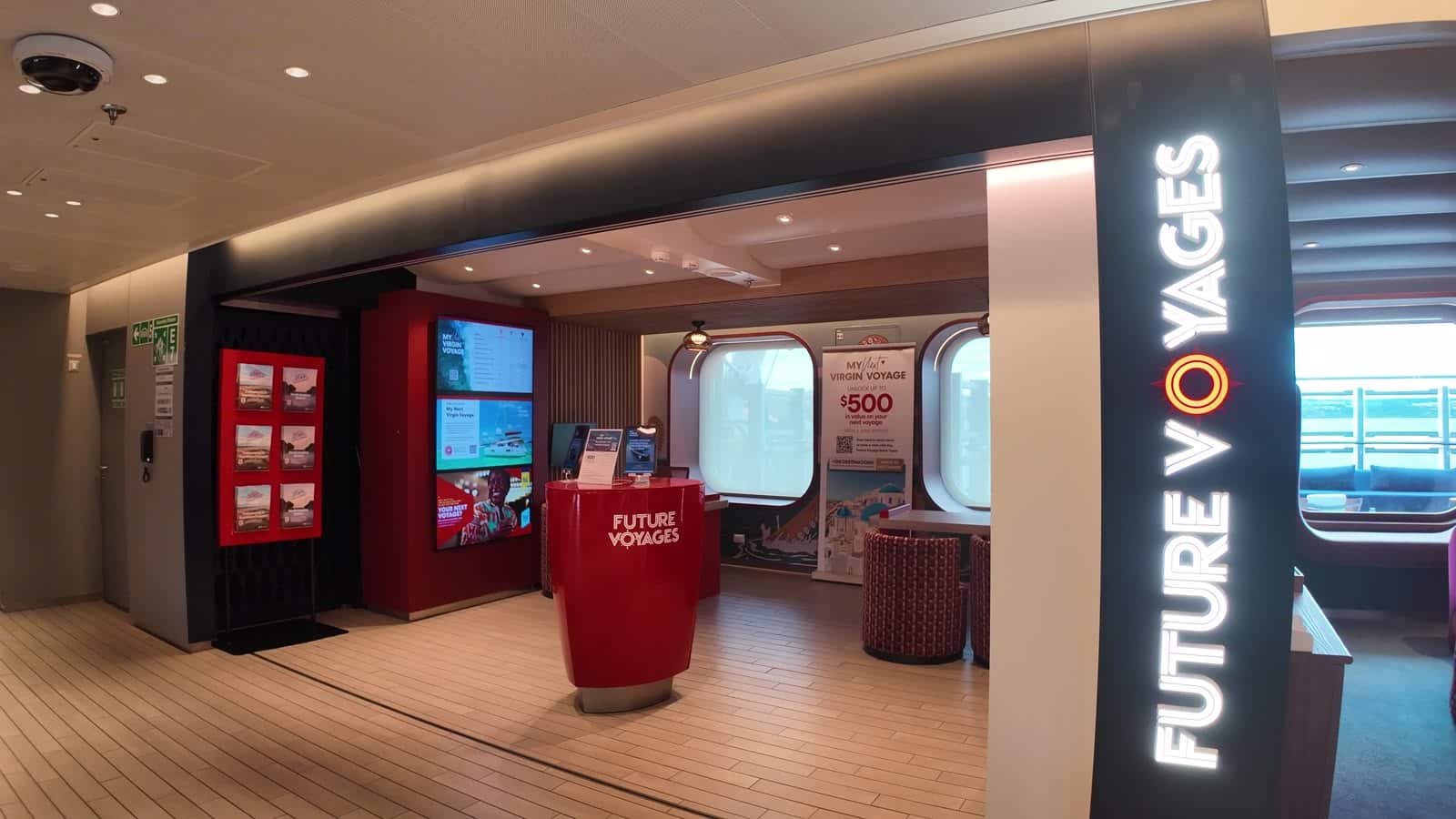 Future Voyages desk on Valiant Lady, formerly Get Lost