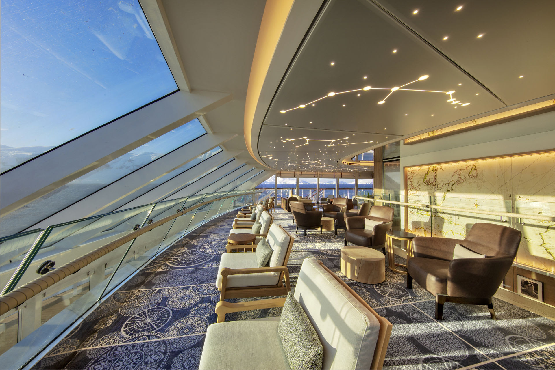 Explorers' Lounge on Viking Expedition Ships