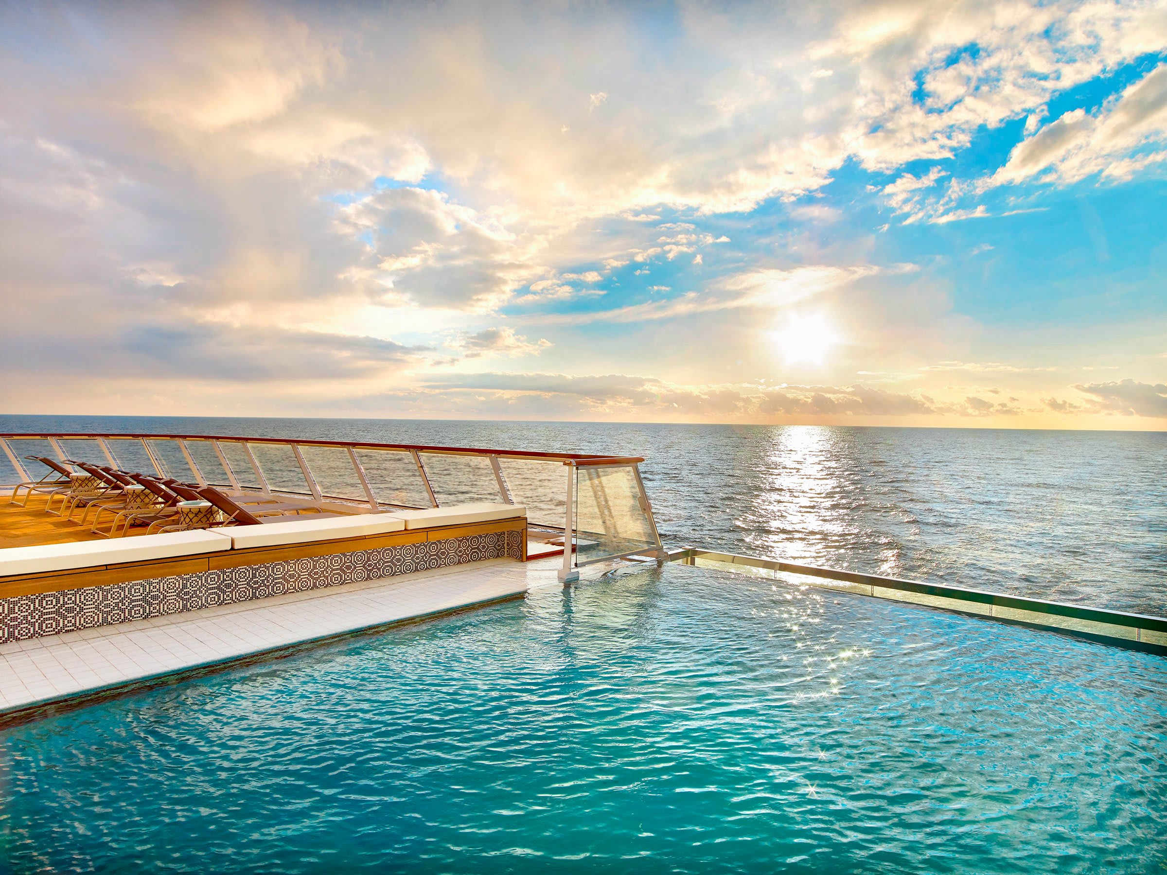 Aquavit Terrace & Infinity Pool on Viking Ocean Ships