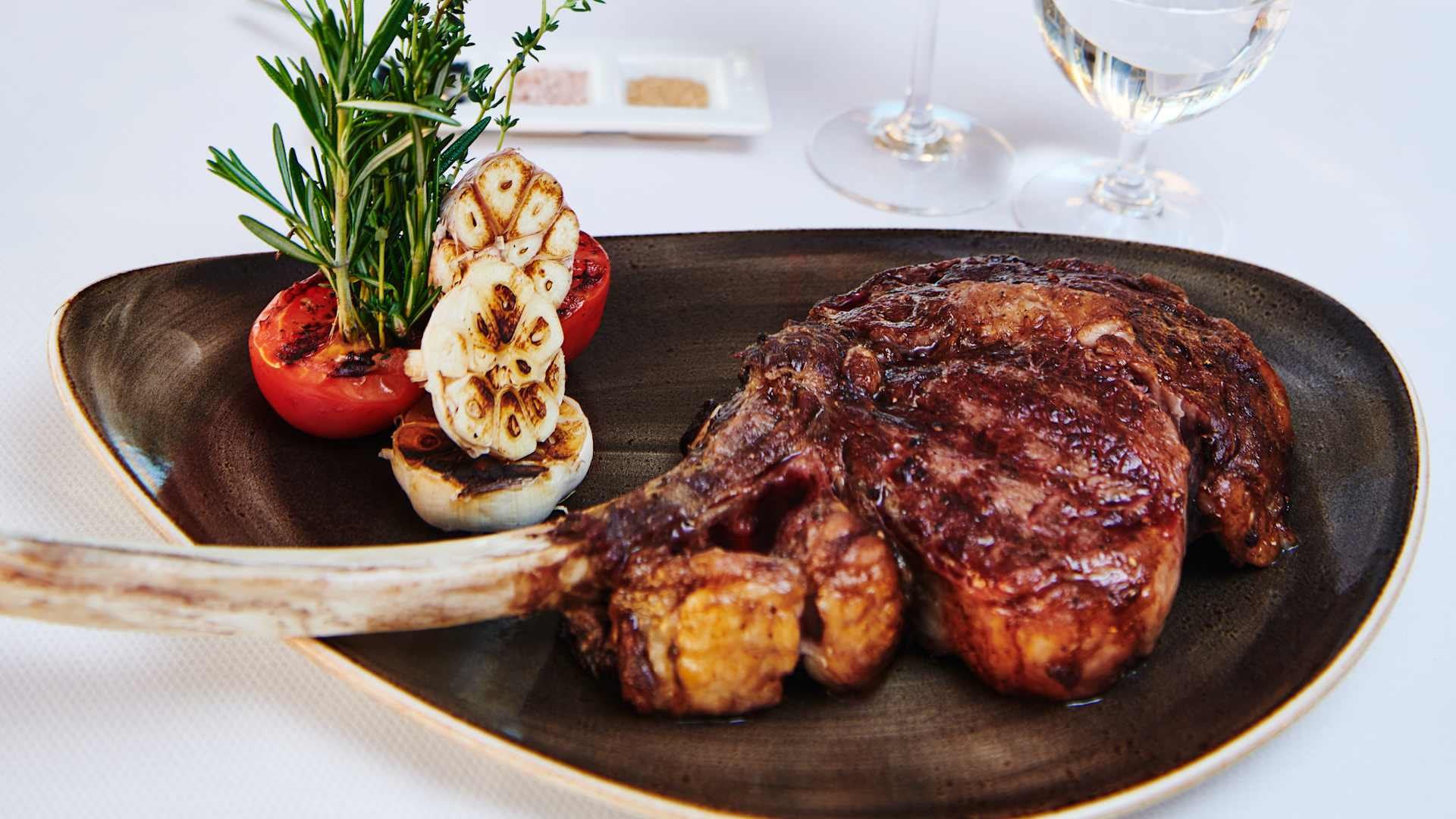 Windstar Candles Tomahawk Steak Veranda & Candles on Star Breeze