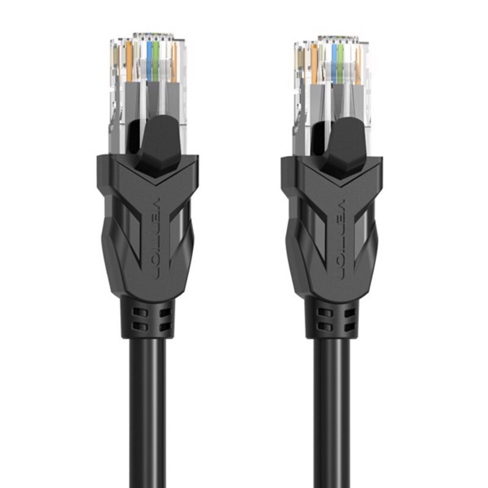 สายแลน VENTION Round Cat.6 UTP Patch Black Cable สายแลน Vention Round Cat.6 Utp Patch Black Cable