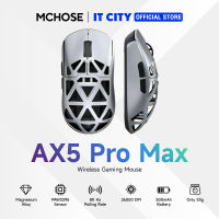 เมาส์เกมมิ่ง MCHOSE AX5 PRO MAX SILVER Gaming Mouse