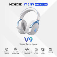 หูฟังเกมมิ่ง MCHOSE GAMING HEADSET WIRELESS V9 WHITE BLUE Gaming Headset