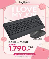 LOGITECH K650 SIGNATURE WIRELESS COMFORT KEYBOARD-LOGITECH SIGNATURE M650 WIRELESS MOUSE 