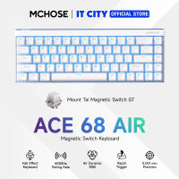 คีย์บอร์ดเกมมิ่ง MCHOSE GAMING KEYBOARD ACE68 AIR HALL EFFECT MOUNT TAI MAGNETIC SW SNOW WHITE SIZE 65% TH  Gaming Keyboard