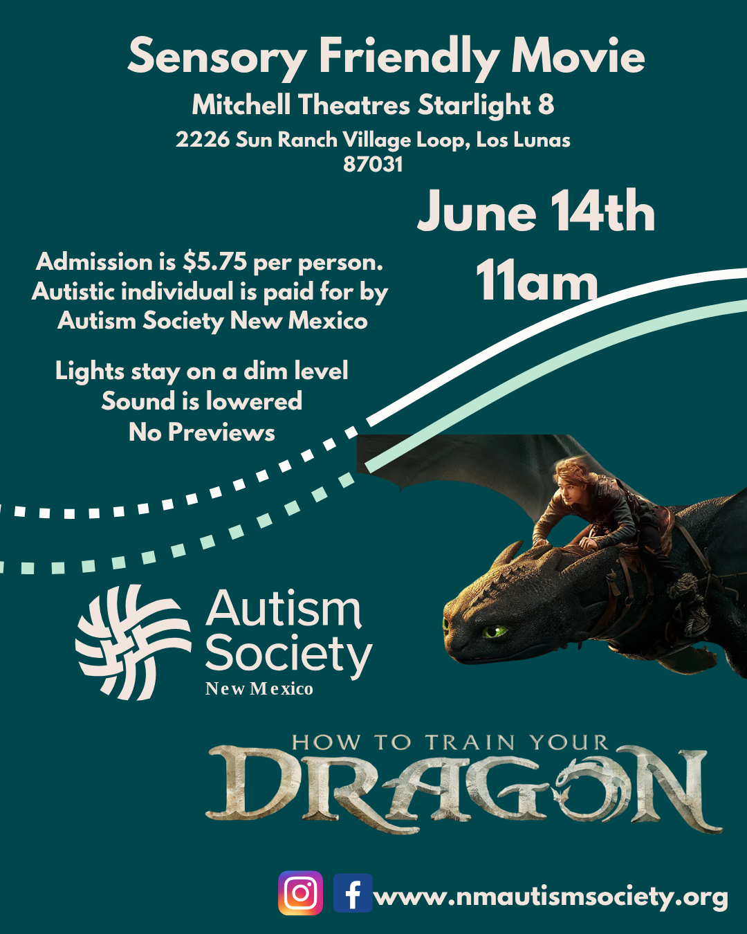 LOS LUNAS: Sensory Friendly Movie: How to Train Your Dragon Image