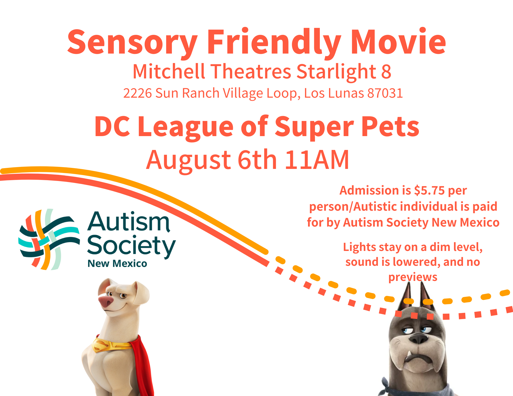 LOS LUNAS: Sensory Friendly Movie: DC League of Super Pets Image