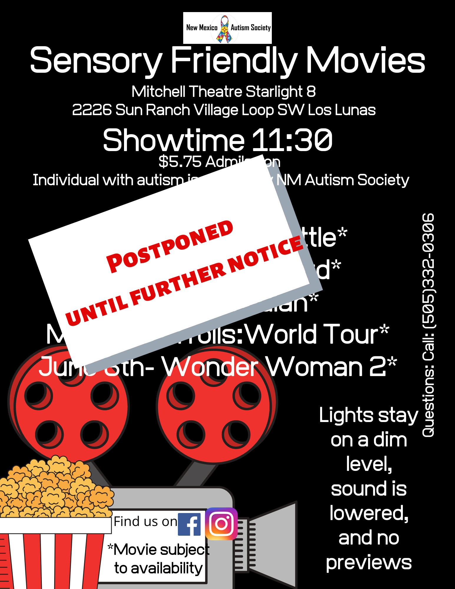 Sensory Friendly Movie- Mulan- Postponed Until Further Notice Image