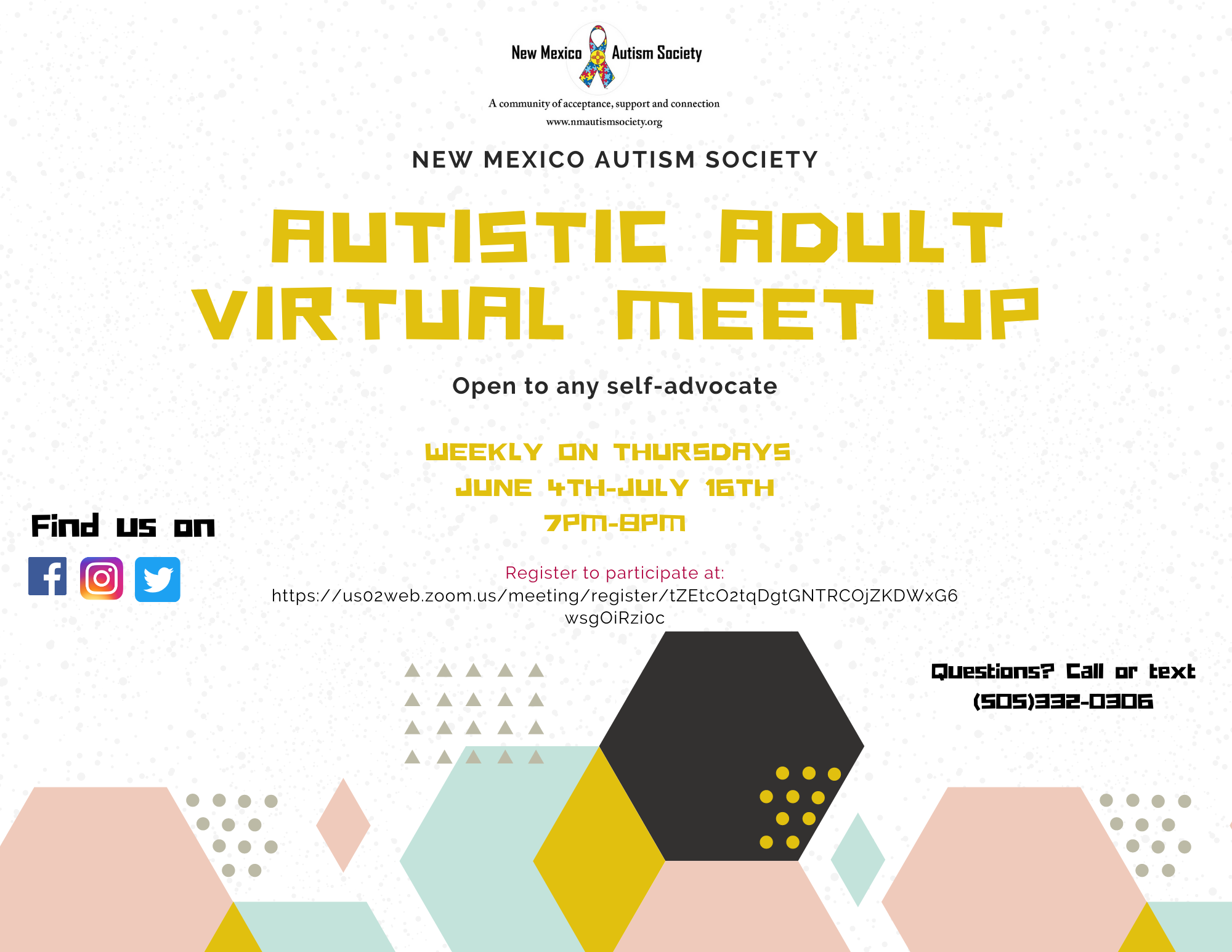 Autistic Adult Virtual Meet Up Image