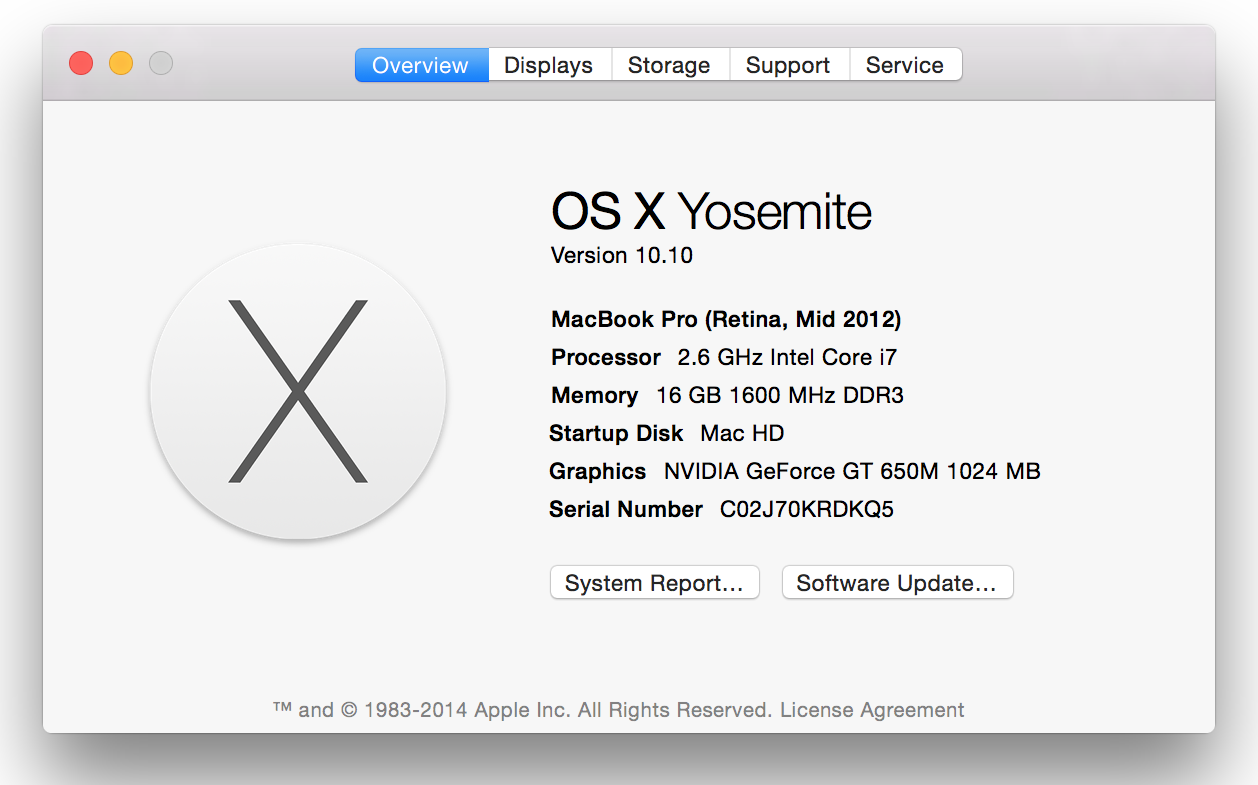RAM on Mac OS Yosemite