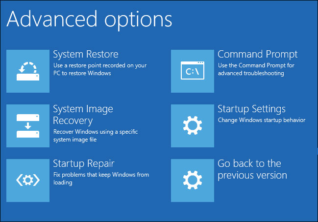 Startup Settings