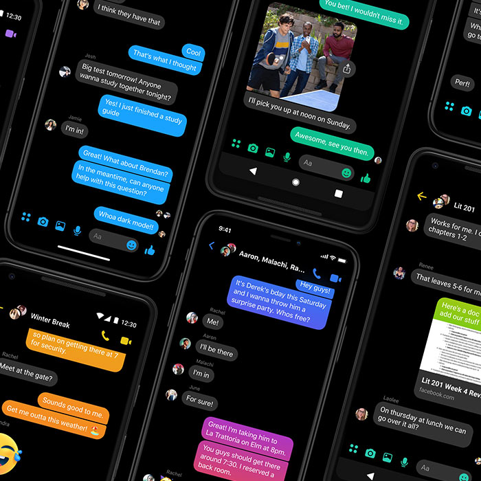 Facebook messenger dark mode