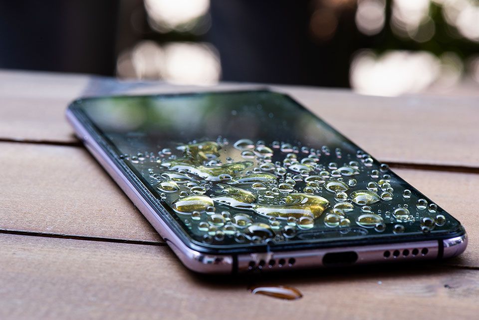 Wet phone tips