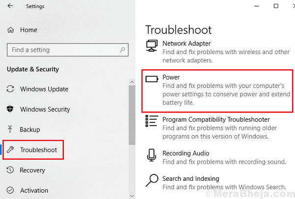 Power Troubleshooter