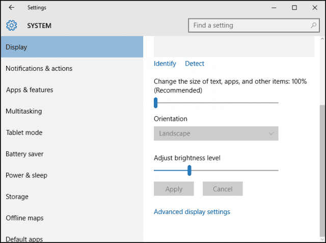 Reduce Screen Brightness Percentage Level