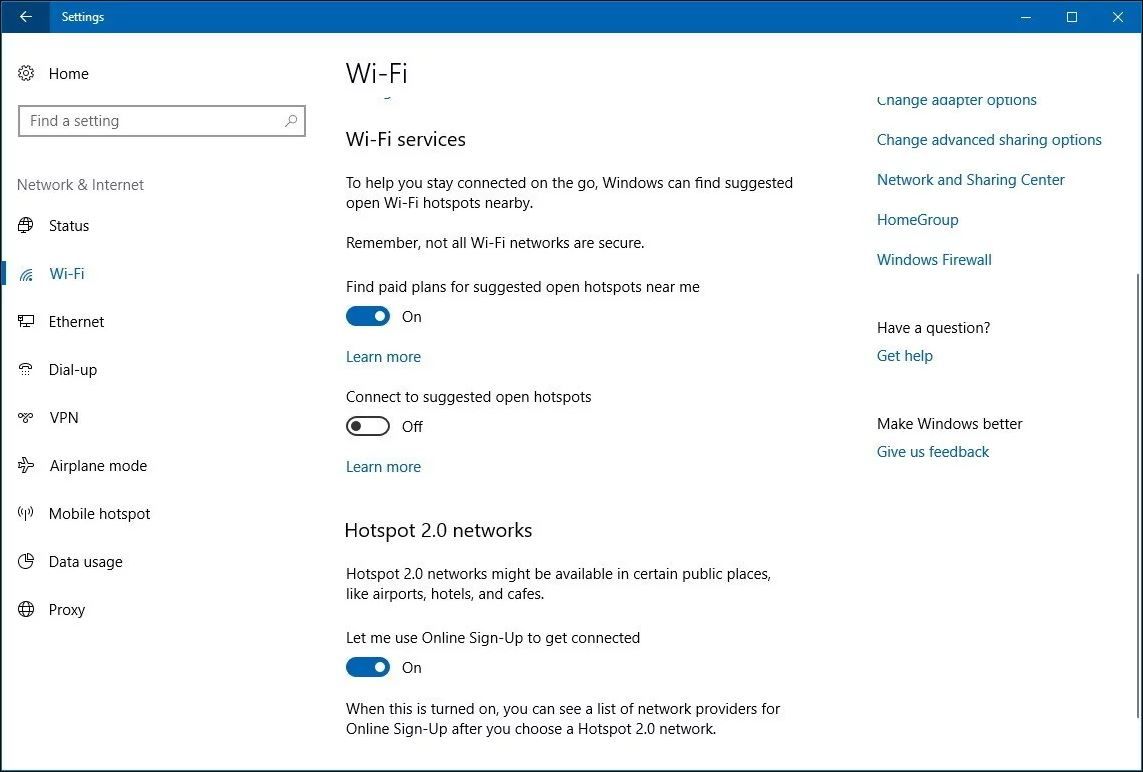 WiFi Password in Windows 10