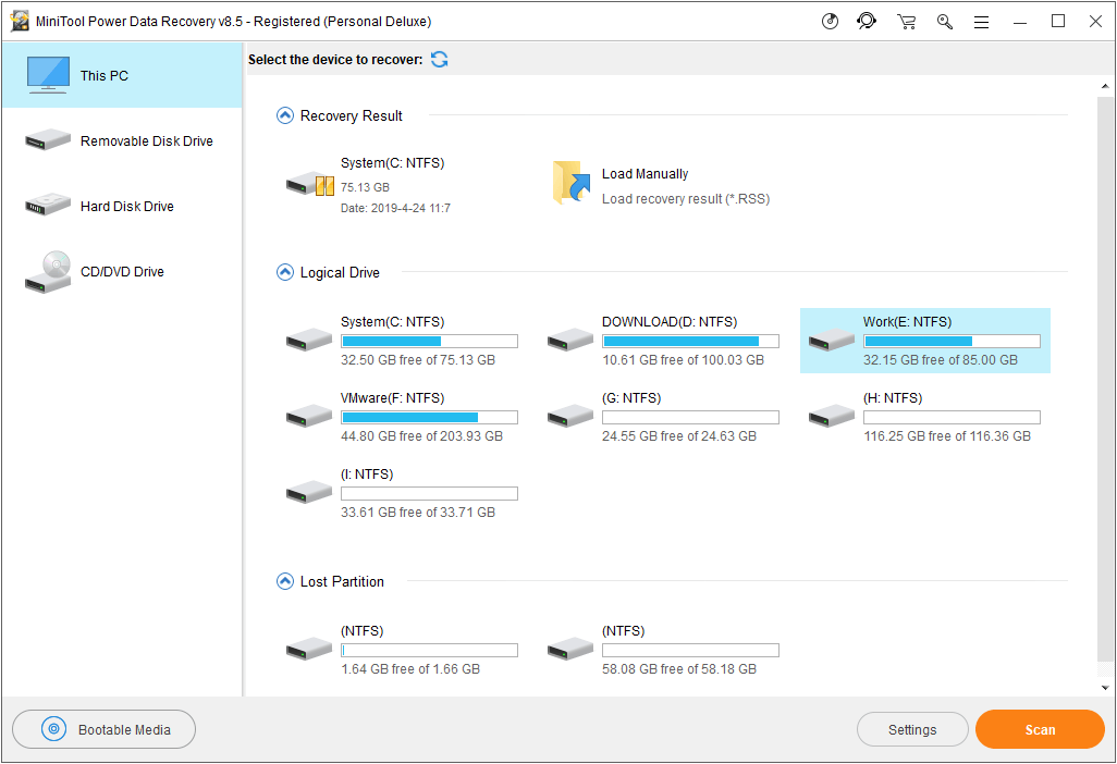 minitool data recovery program