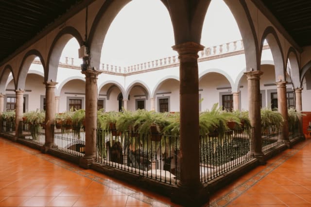 Pasillo central de Hotel Hidalgo