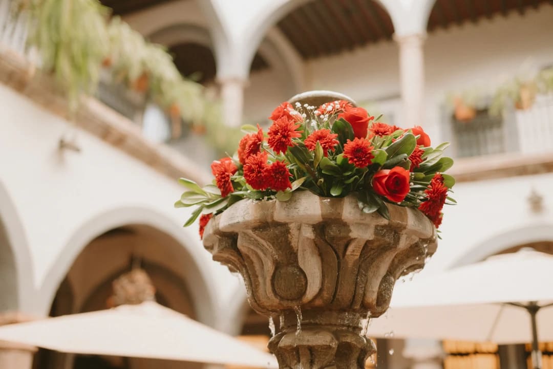 Detalle floral en Hotel Hidalgo
