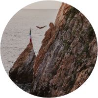 Cliff diving show