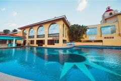 Breakfast buffet restaurant with ocean view