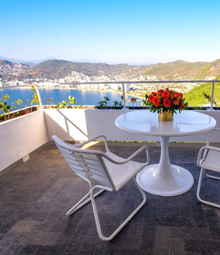 Terraza con vista al mar