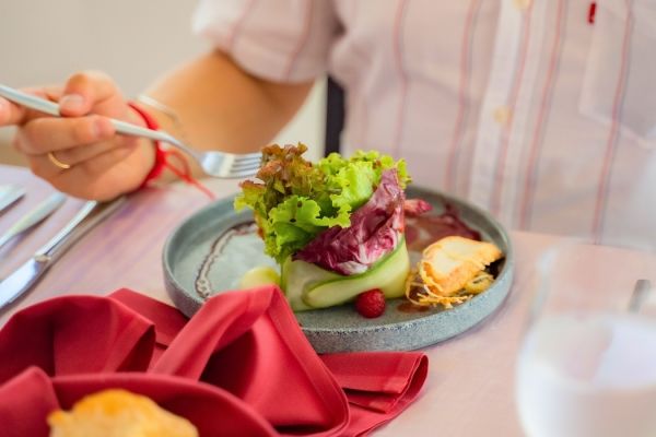 Fresh salads at Ostras restaurant