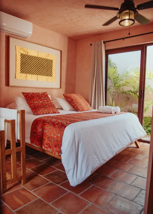 Primera vista de la habitación de la Villa Santa María.