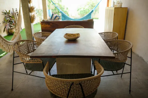 Primera vista del comedor de la Villa Noyollo.
