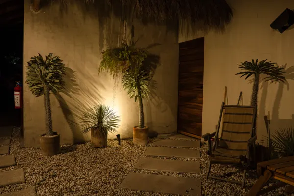 Tercera vista nocturna de la Villa Noyollo.