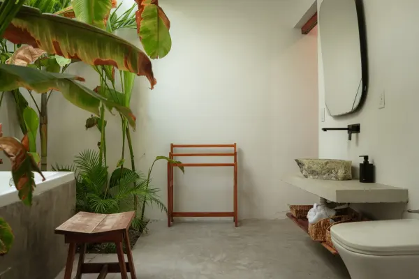 Quinta vista de la ducha de la Villa Quetzalpapalotl.