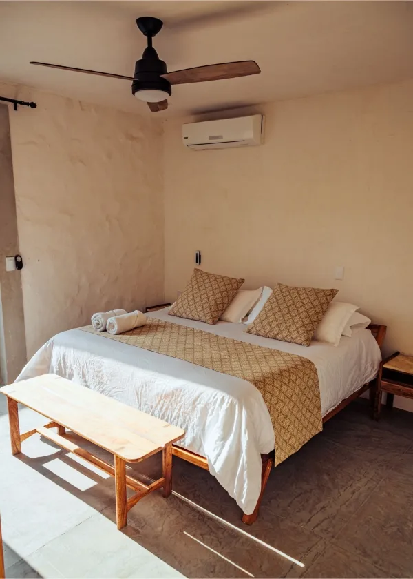Habitación de la Villa Quetzalpapalotl, primera foto.