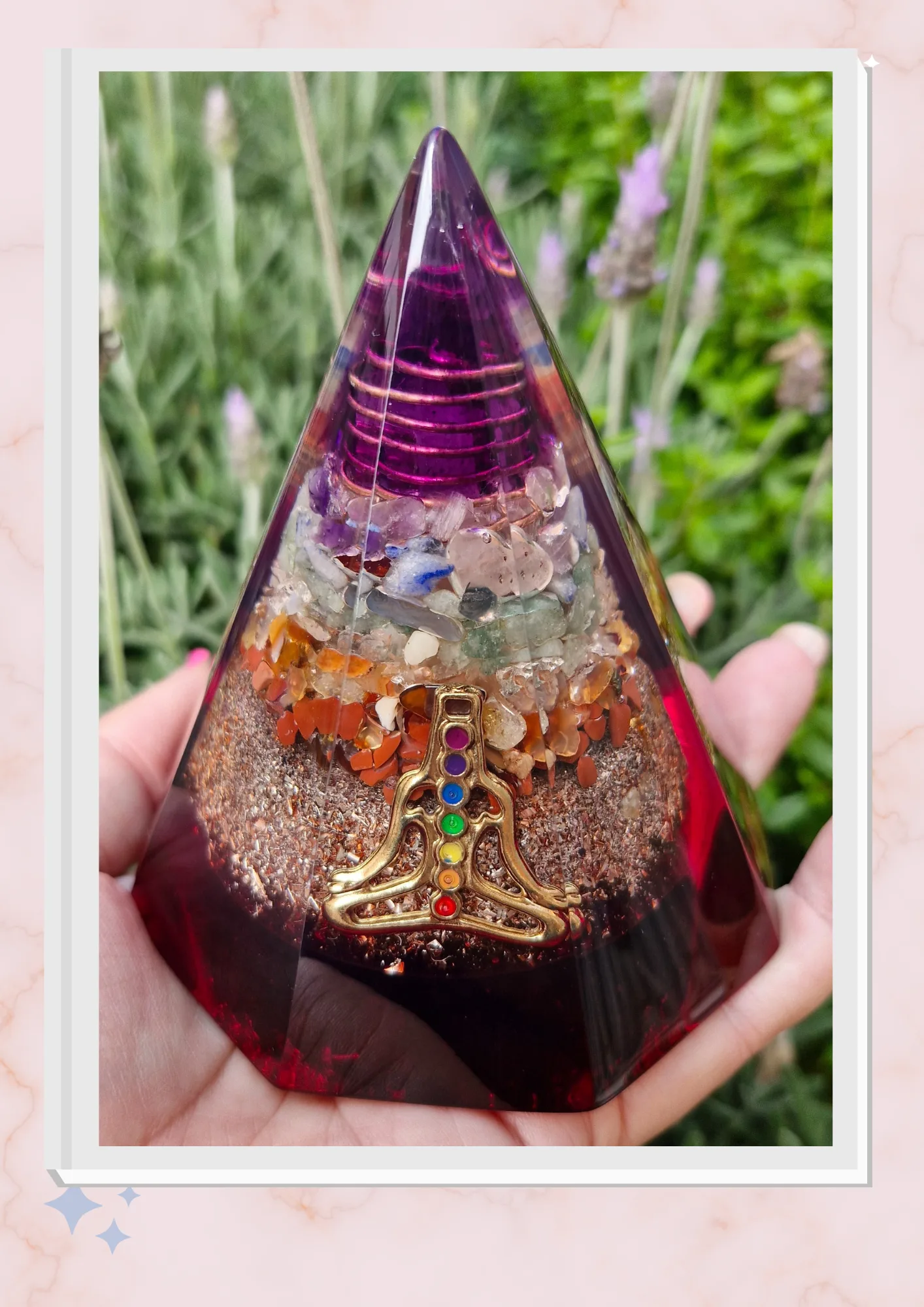 Pirámide 7 Chakras de 8 lados