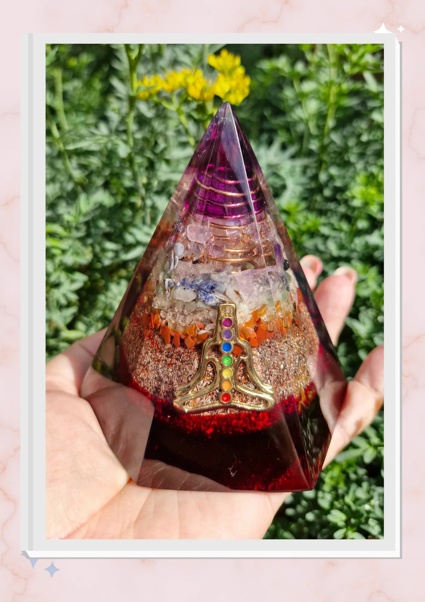 Pirámide 7 Chakras de 6 lados