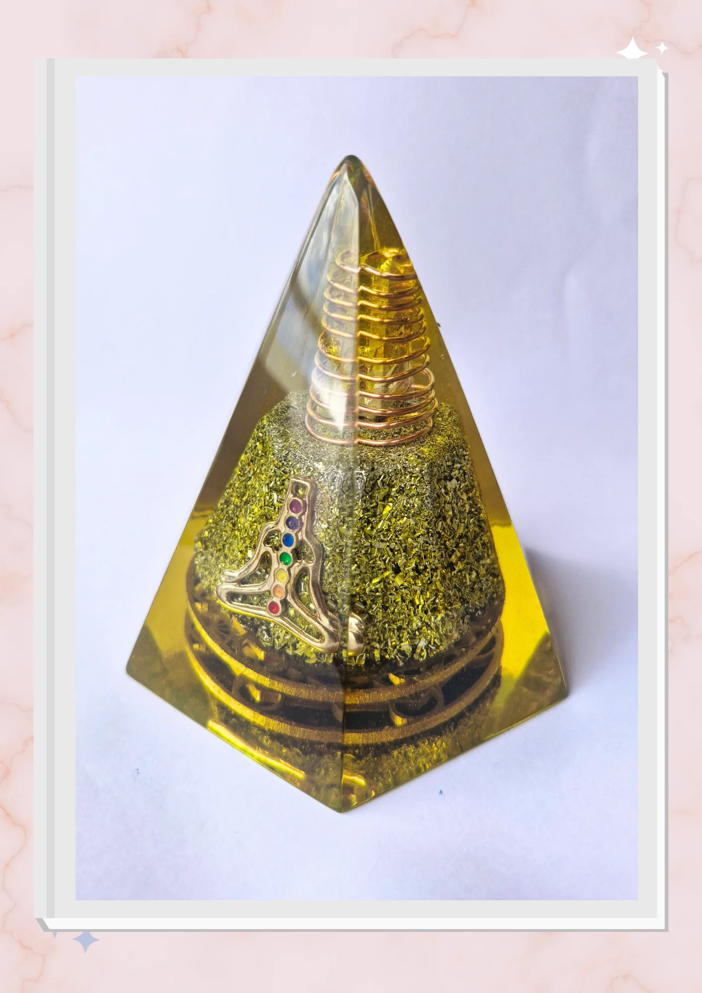 Pirámide doble símbolo sagrado, 6 lados