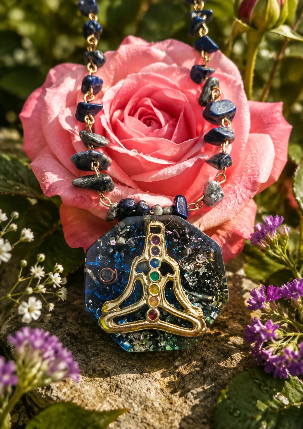 Collar 7 Chakras, Lapislázuli
