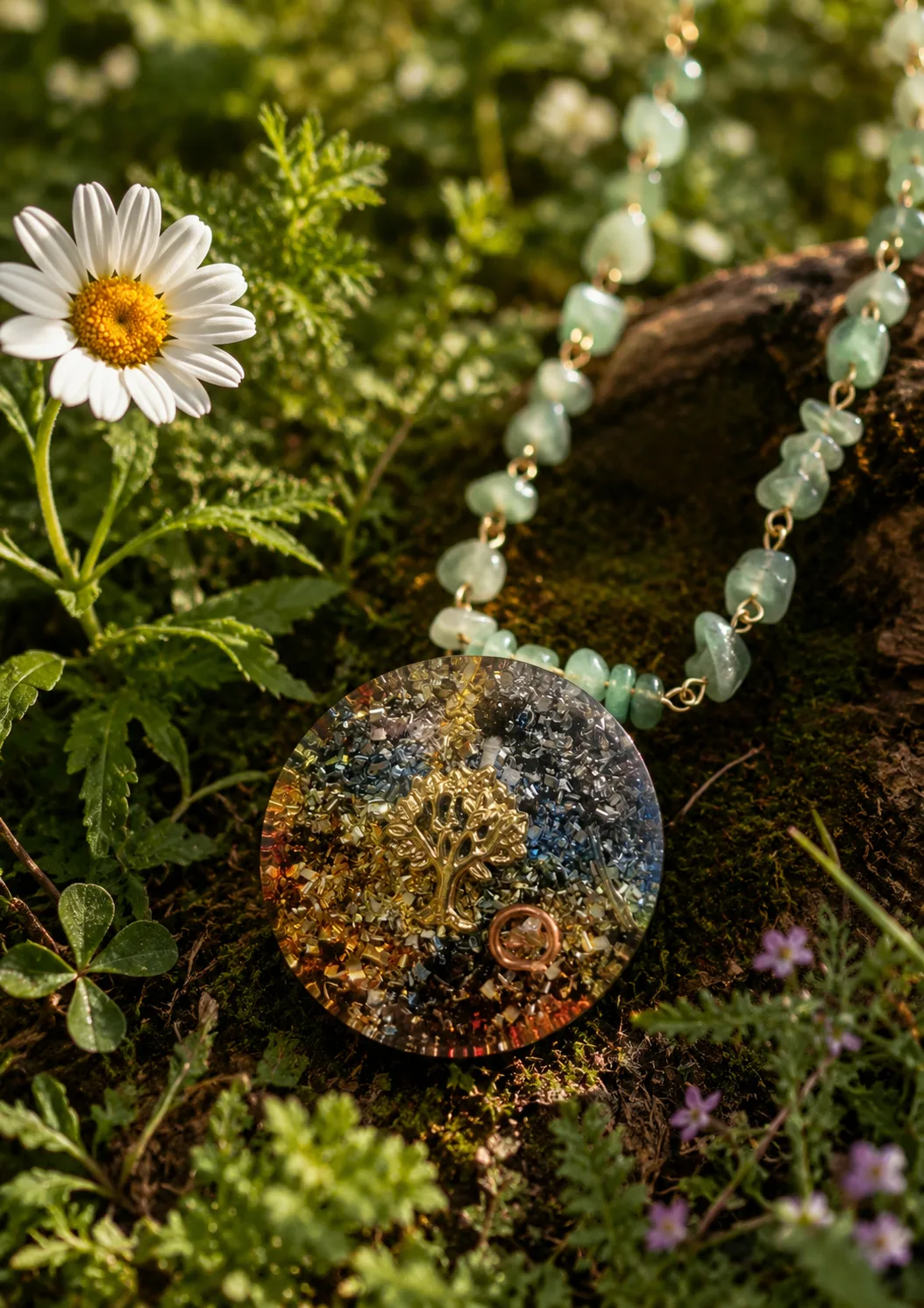Collar Árbol de la vida,  Jade
