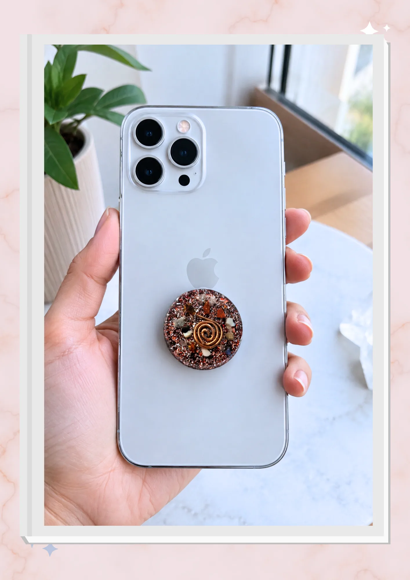 Orgonita grande para celular, Roja