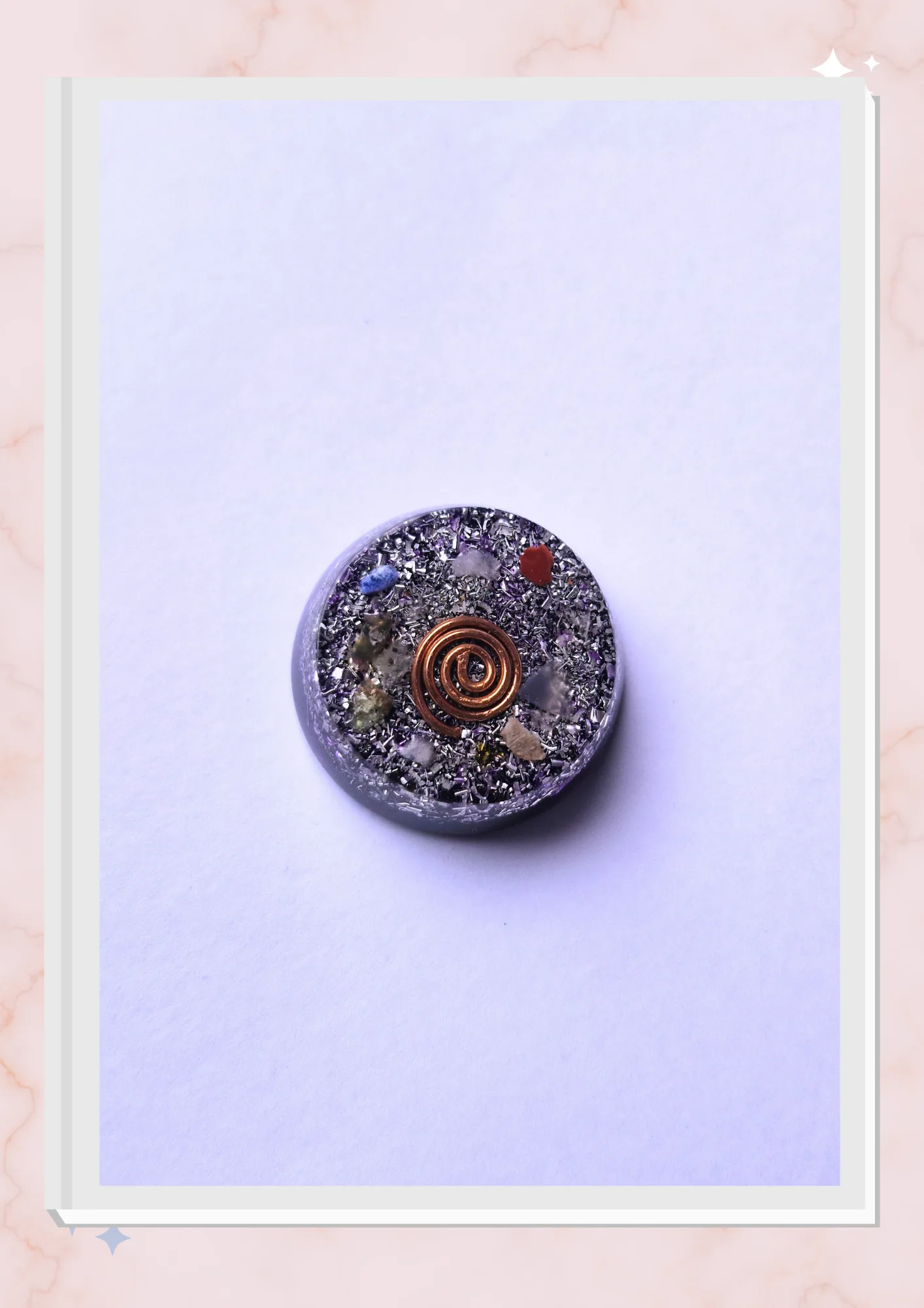 Orgonita grande para celular, Violeta claro