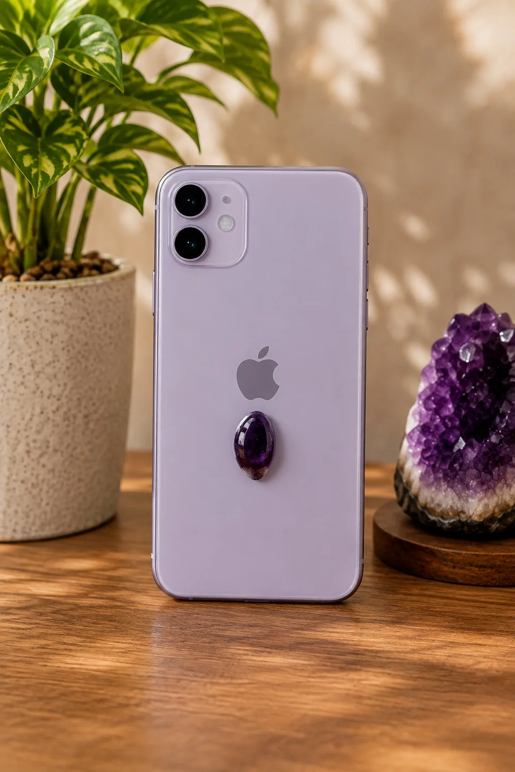 Orgonita pequeña para celular, Ovalado Violeta