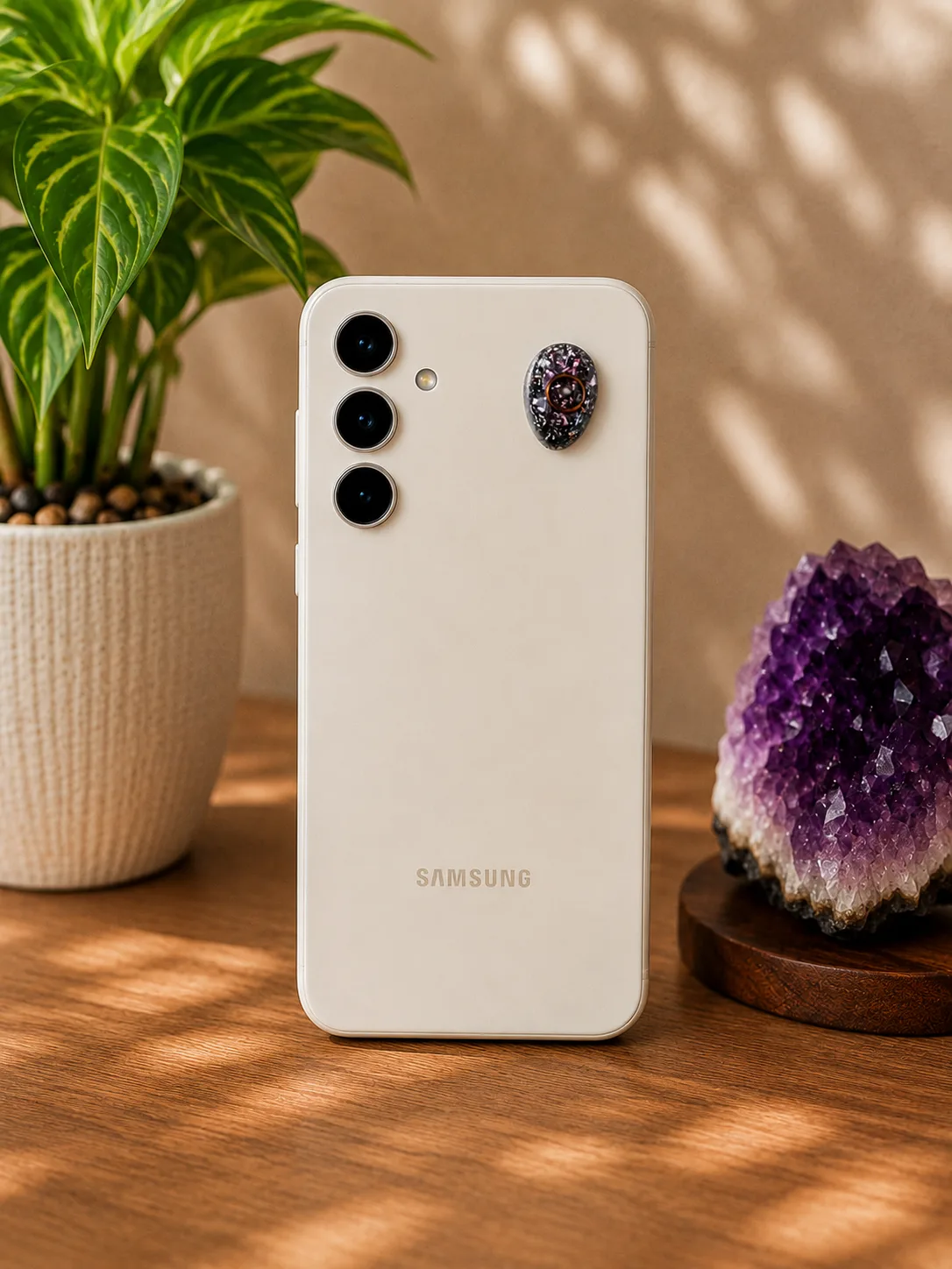 Orgonita pequeña para celular, Ovalado Violeta