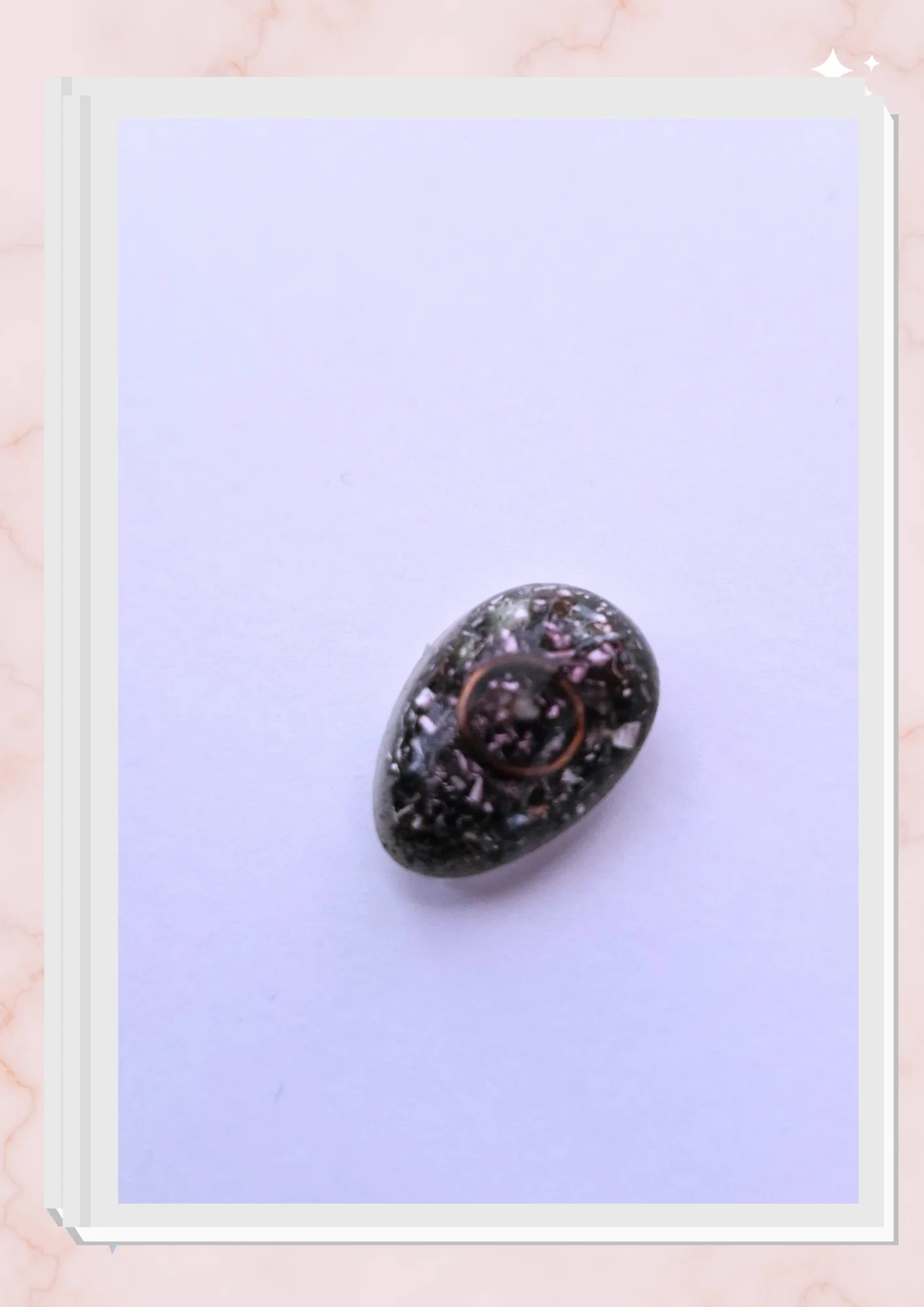 Orgonita pequeña para celular, Ovalado Violeta