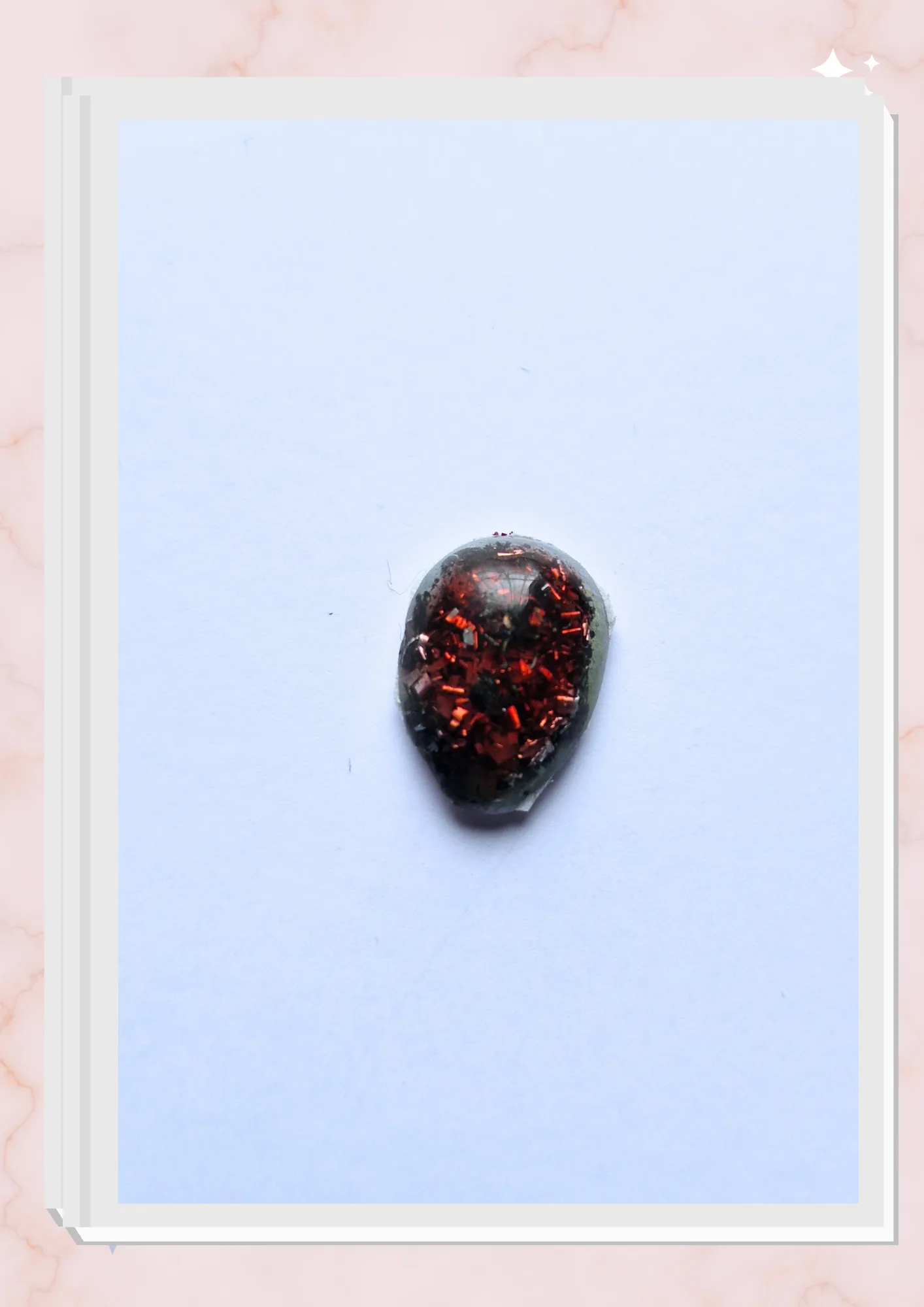 Orgonita pequeña para celular, Ovalado Roja