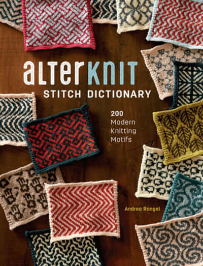 Book cover for AlterKnit Stitch Dictionary by Andrea Rangel