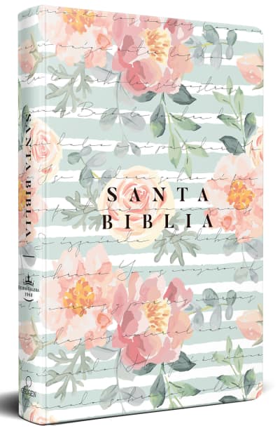 Biblia RVR 1960 letra grande, manual, tapa dura Cantar de Cantares flores rosada s / Spanish Bible RVR 1960 Handy Size Large Print HC Song of Solomon Pink Flowe by Reina Valera Revisada 1960