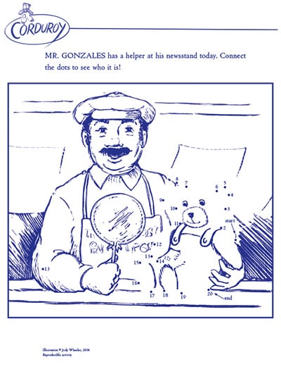 Connect the dots in this activity from Corduroy