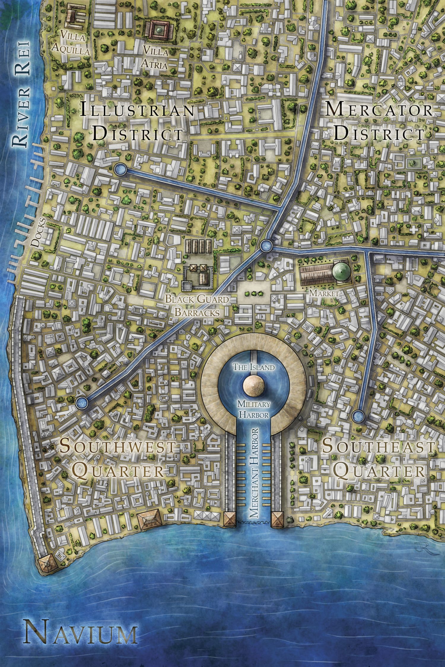 Map of Navium from An Ember in the Ashes series