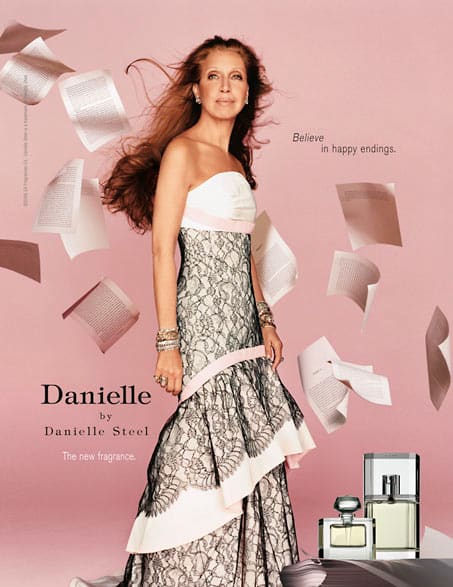 Danielle Steel in an add for her perfume